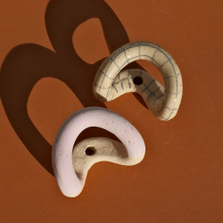 Set of 2 Wall Hooks Ceramic Decorative