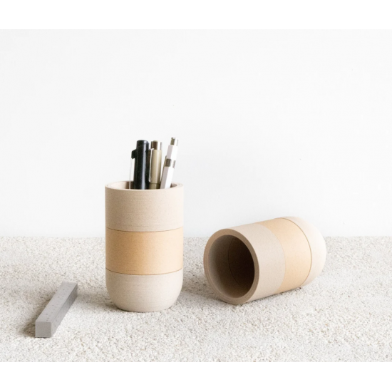 Pen holder - Two Tone - Natural and White